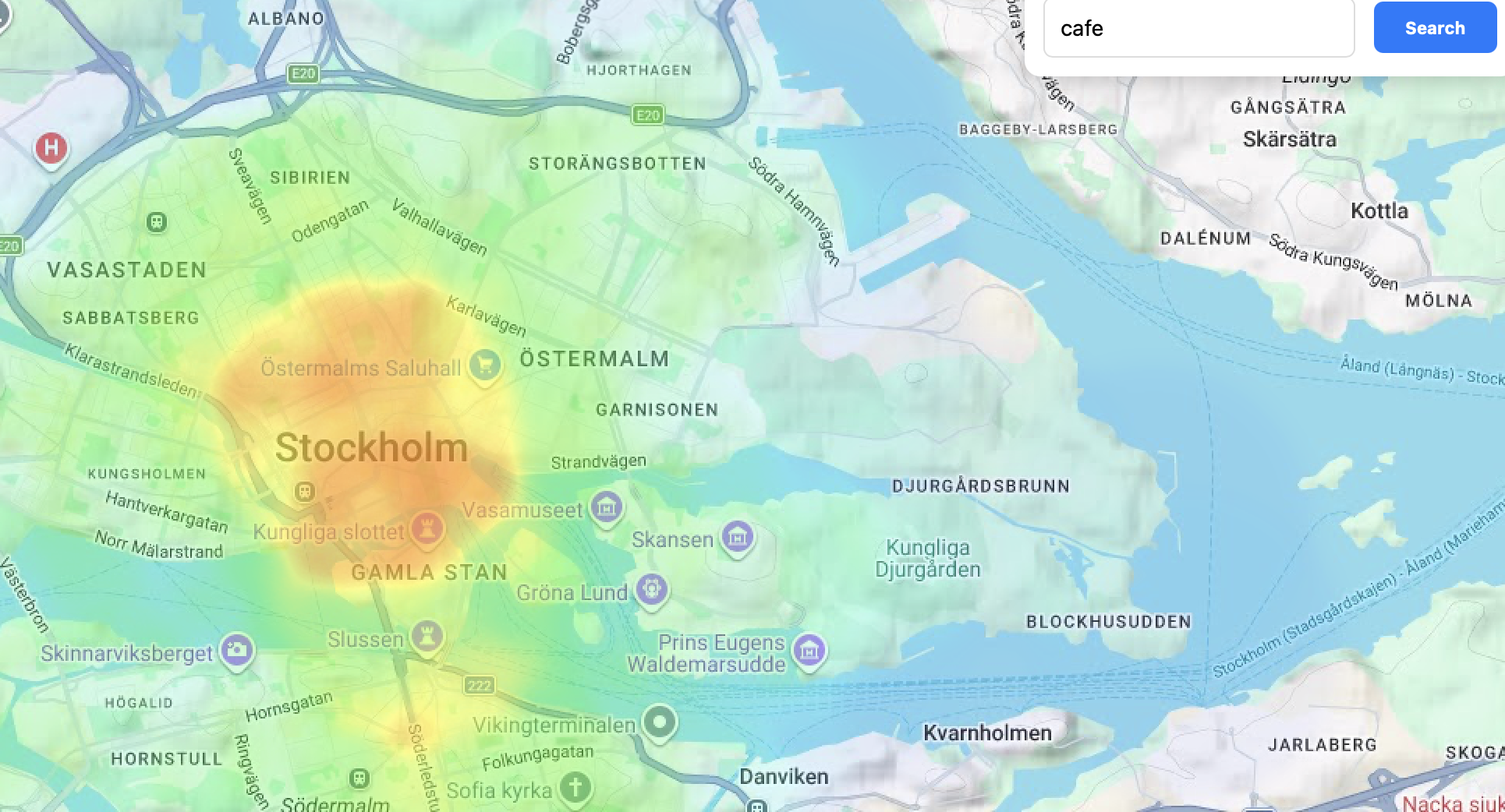 Heatmap visualisering i React